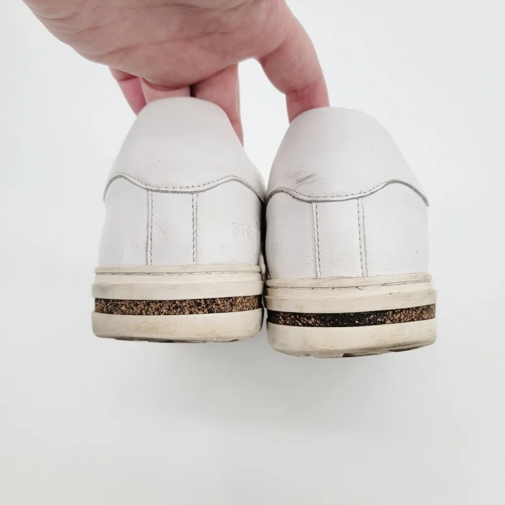 Birkenstock Bend Low Sneakers Size EU 39 White Leather Tennis Shoes